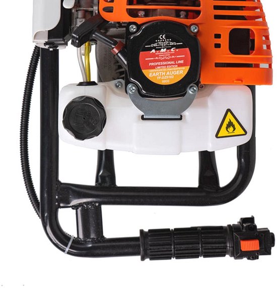Grondboor met 52 cc motor - Professionele motorboor met verwisselbare bits en verlenging van Merkloos	 — afbeelding 4