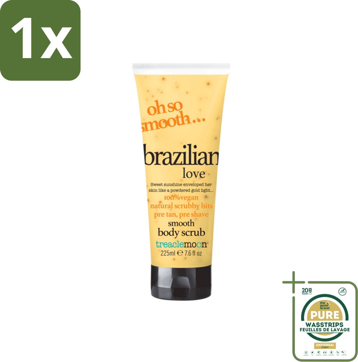 1 x Treaclemoon – Body Scrub – Brazilian Love – 225 ml- Body Scrub - Exfoliatie - Braziliaanse Koffieolie - Suiker Scrub - Natuurlijke Huidverzorging