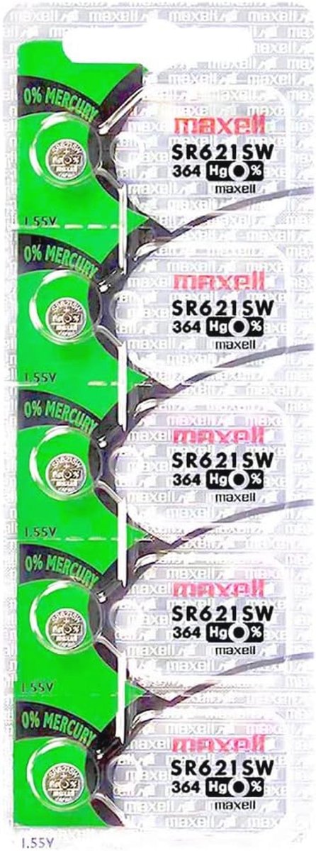 Knoopcel 364/SR621SW - Zilveroxide 1,5 V, Perfect voor Horloges en Apparaten