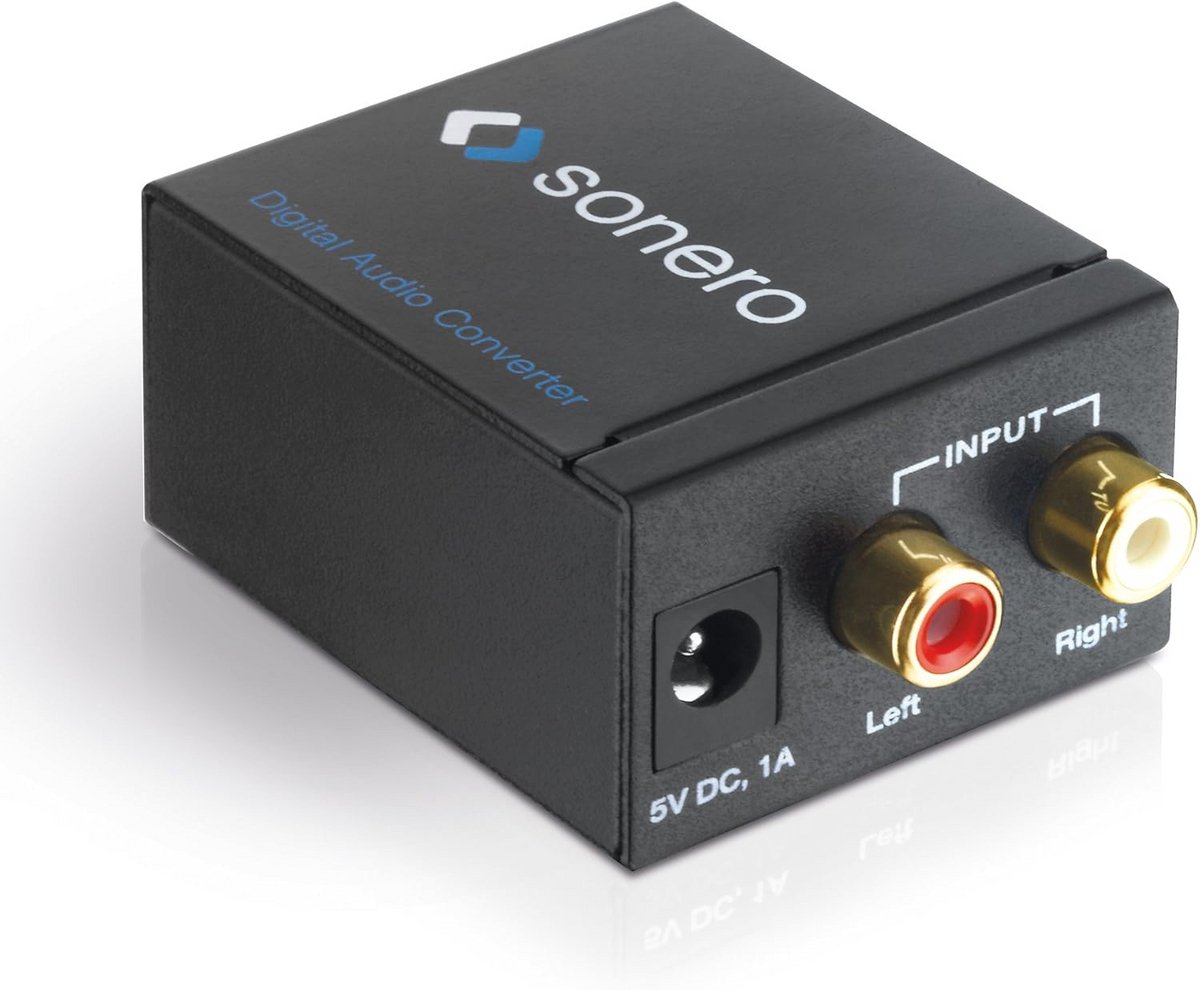 Audio Digitaal/Analoog Converter voor Digitale Audio naar RCA Stereo