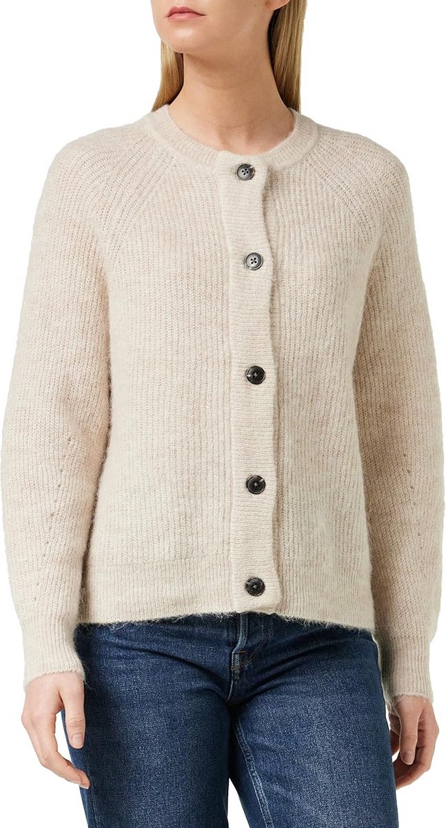 Gebreid Damesvest met Lange Mouwen