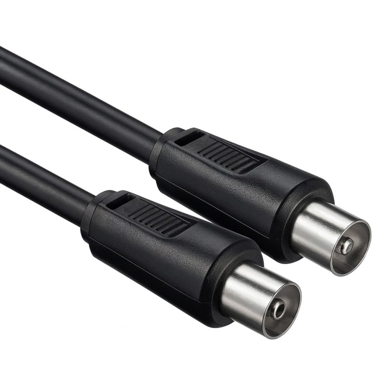 Premium Coax Kabel - Dubbel afgeschermd - IEC Coax Kabel voor TV - Zwart - 10 meter - Allteq