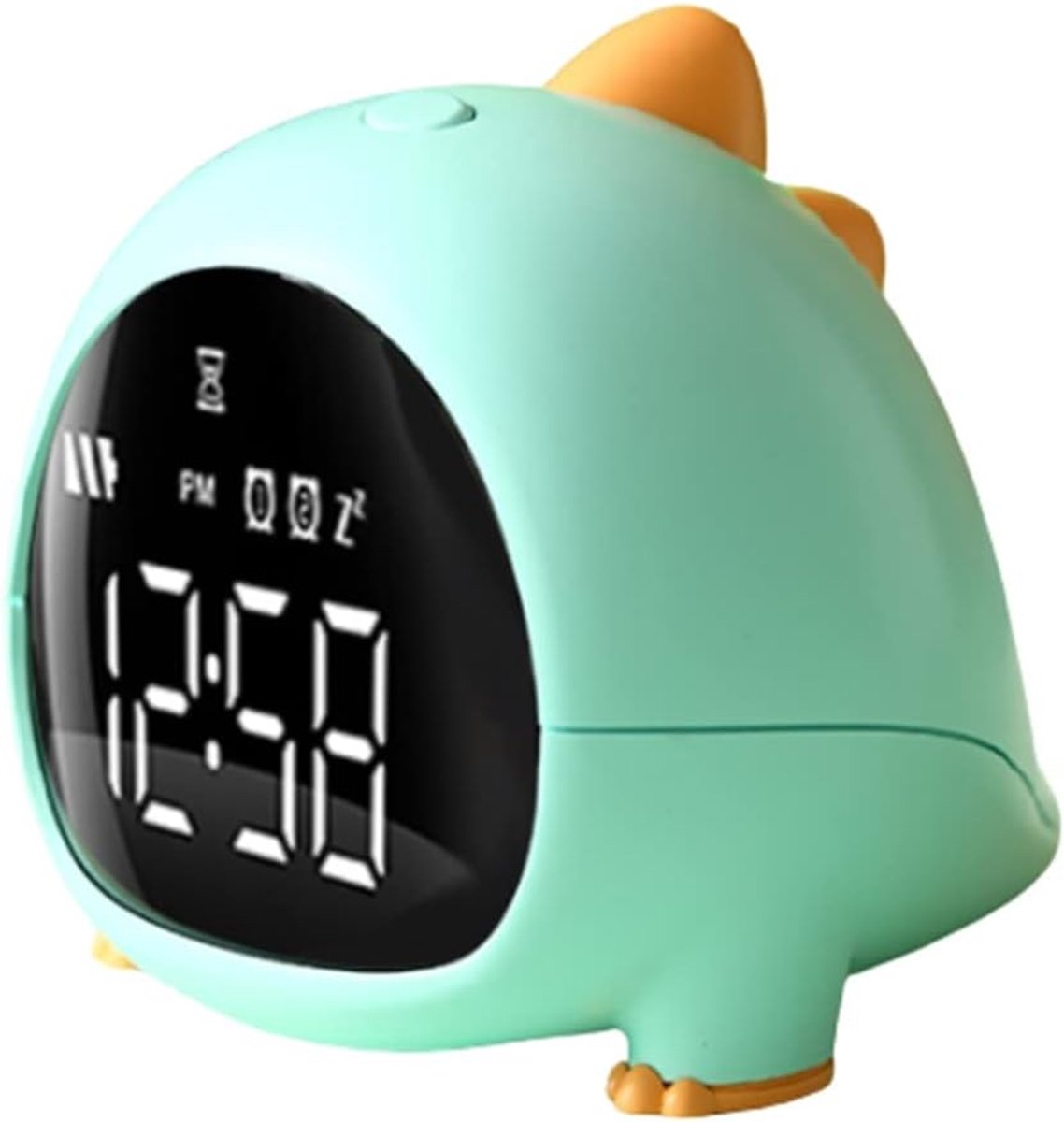 Wekkers - Leuke wekker met USB-oplaadpoort, 2 alarmen, luid LED-display, sluimerfunctie, bureauklok met instelbare beltoon (Kleur: Groen)