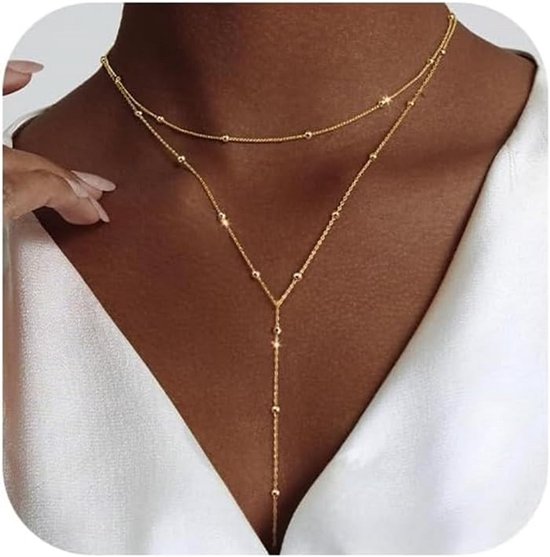 HORREX 5 lange halskettingen voor dames, bohemian, mode HORREX 5 lange halskettingen voor dames, bohemian, mode