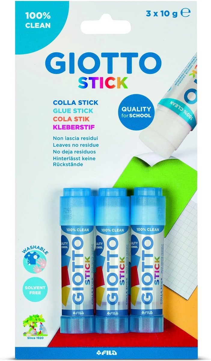 Lijmsticks 3 x 10 g - Oplosmiddelvrij en uitwasbaar