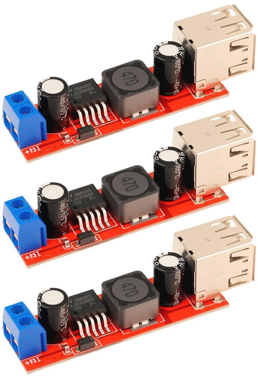 DC-DC Buck Converter 6V-40V naar 5V 3A met Dubbele USB Uitgang