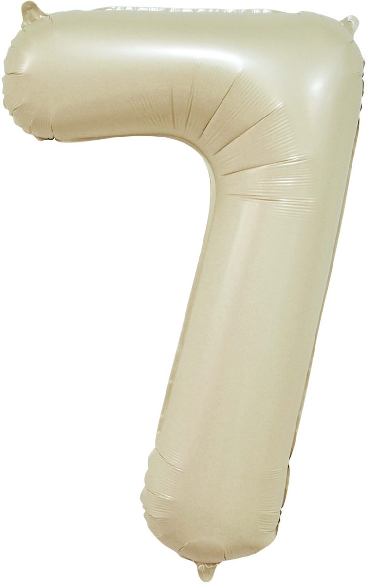 Folieballon 34″ cijfer 7 – Crème