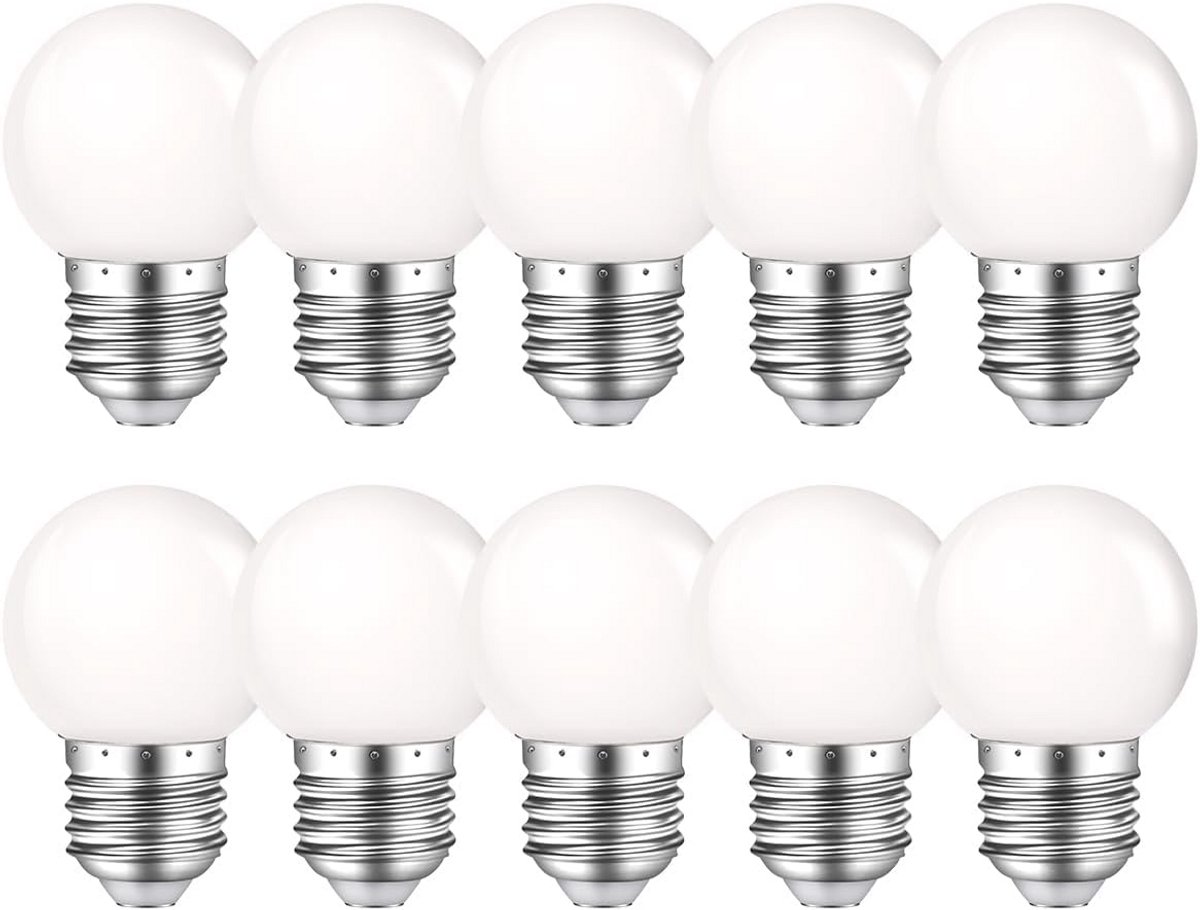 E27 LED G45 Gloeilamp Warm Wit 2700K - 10 Stuks Decoratieve Lampe