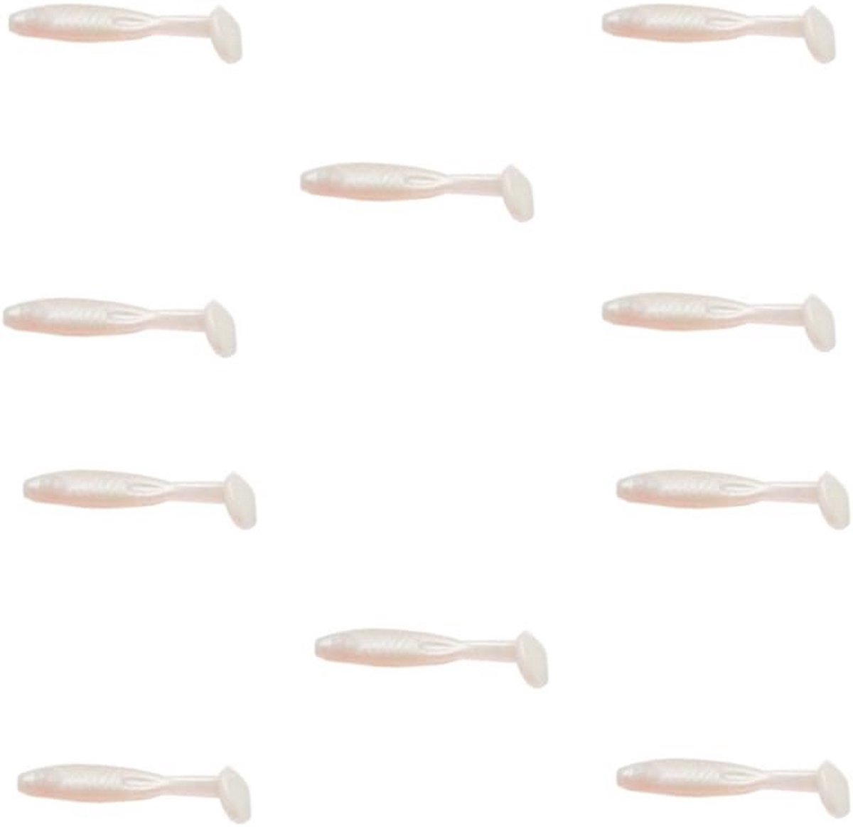 10 Stuks Mini Softbaits Rubberen Vissen Hengelaas voor Forel, Baars en Roofvis