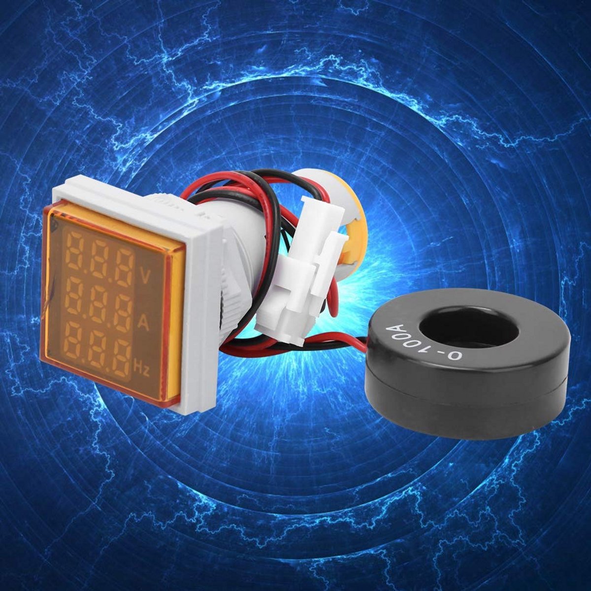 Digitale Spanningsmeter met Stroom- en Frequentieweergave