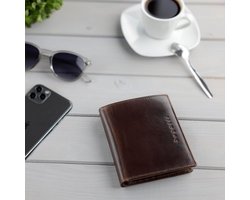 bugatti Romano Men's Leather Wallet with RFID Blocking, Vertical Wallet