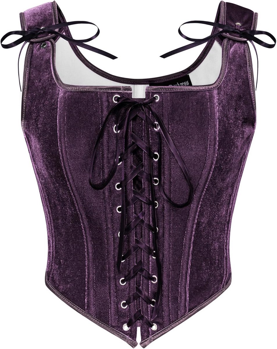 Vintage Korset Dames met Vetersluiting - Middeleeuwse en Renaissance Stijl Bustier
