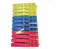 Gadgetpoint - Plastic Knijpers - Wasknijpers - Kunststof Clothes Pins - Wassen - Ophangen - 24 stuks Multicolor