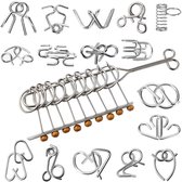 24 x Metalen 3D Montessori Breinbreker – IQ Puzzel - Inzicht Trainen - Spel