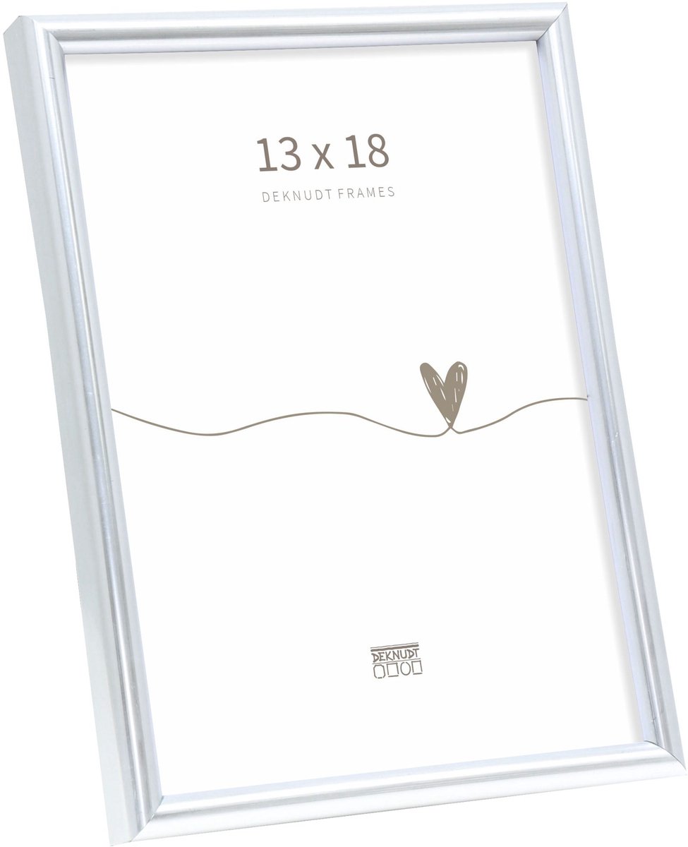 Deknudt Frames fotolijst S011D1 - smal zilver in kunststof - 13x18 cm