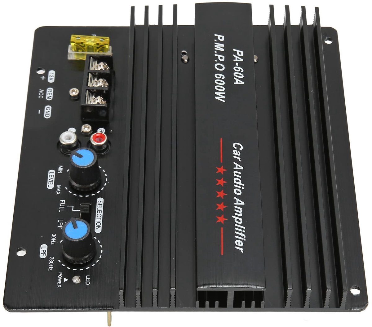 Stereo Audio Power Amplifier, 12V 600W Car Sound Power Amplifier Board,Digital Amplifier Board High Power Bass Subwoofer Amp Board for Cars