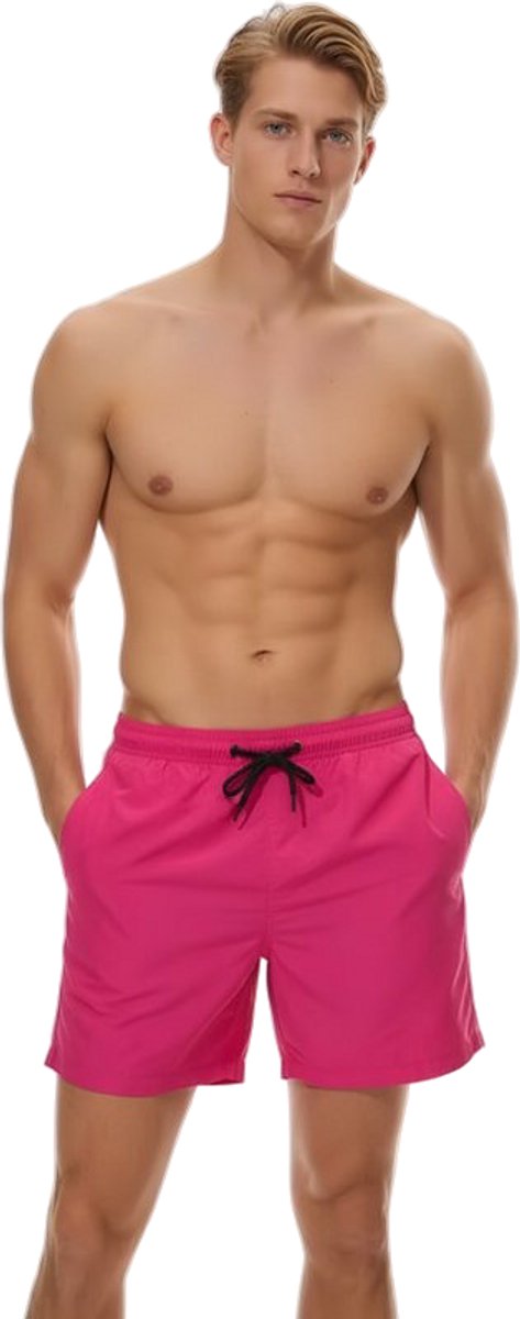 Roze Zwembroek Heren - Korte Broek - Zonder binnenbroek - Maat L