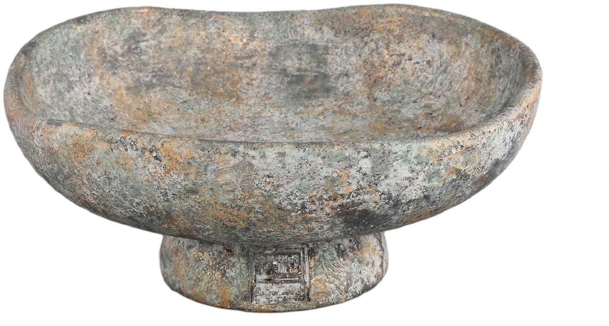 PTMD - Schaal Rokas - Grijs - 30x30x13cm