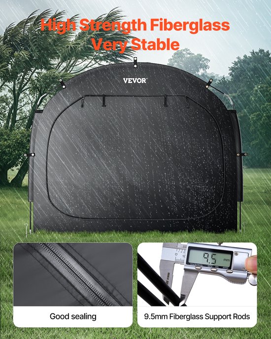VEVOR Fiets Tent Fiets Garage Fietsenstalling voor 5 Fietsen 224x247x198cm — afbeelding 4
