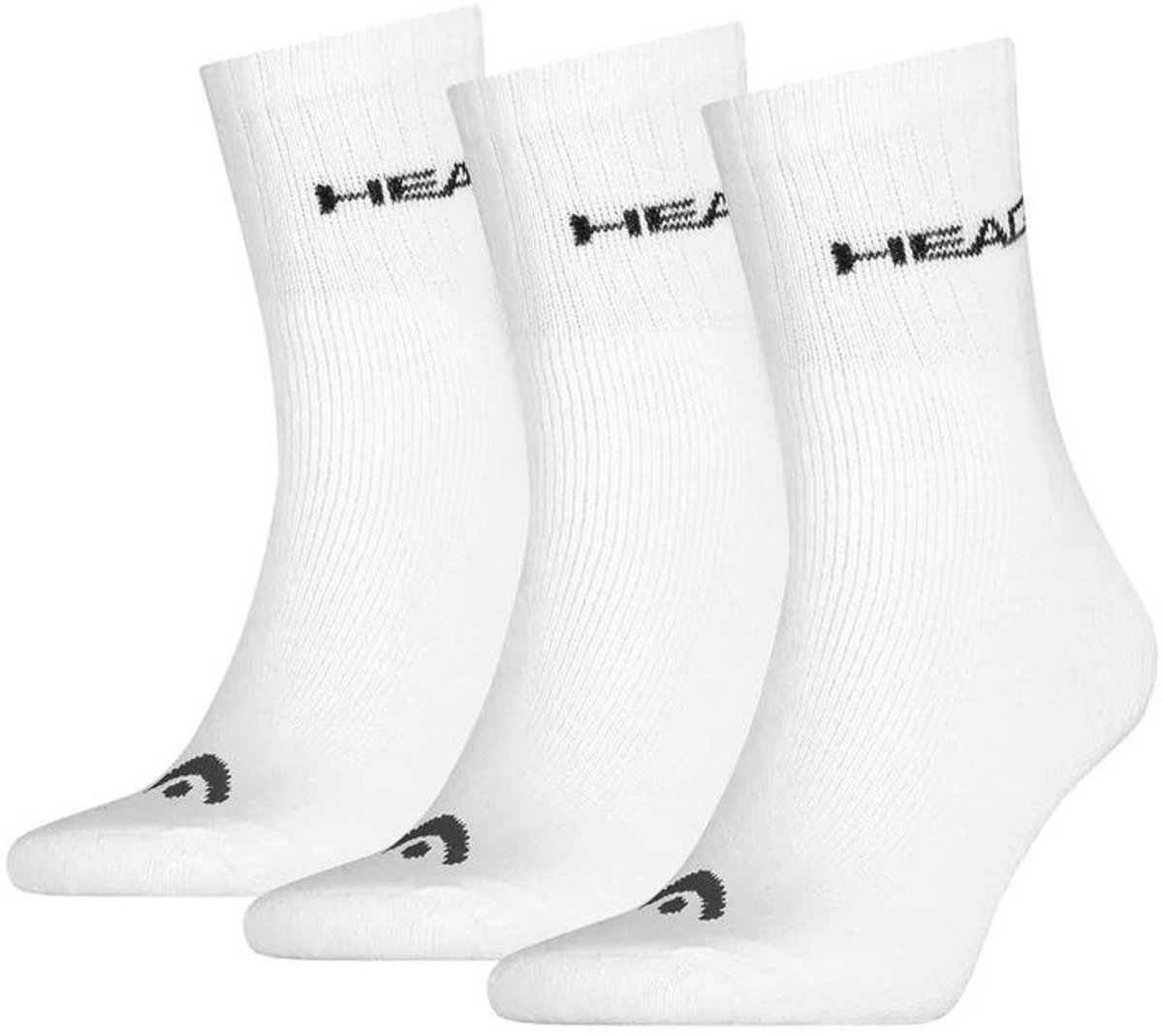Head Short Crew Sokken 3 Paar Wit
