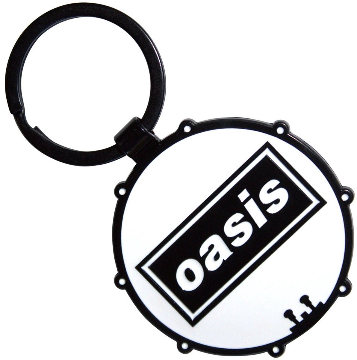 Oasis - Decca Logo Drum Sleutelhanger - Wit