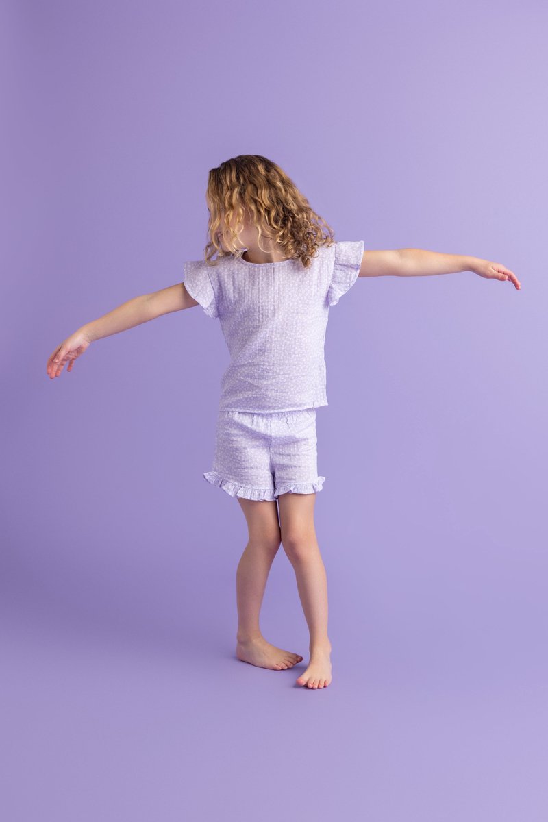 Swim Essentials | Lila Panterprint Meisjes Set Strand - Muslin — afbeelding 4