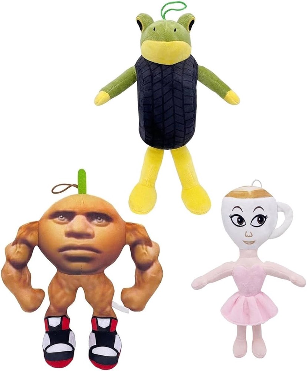 Happy Trendz® - set of 3 - Italian brainrot Knuffels - 30 cm groot - Meme - Bekend van tiktok - Hype Plushe - Capuchino - tralila