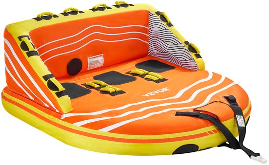 Ensemble de tubes VEVOR pour bateaux 1-3 personnes Banc tractable Fun-Tube Avec tube de sleep