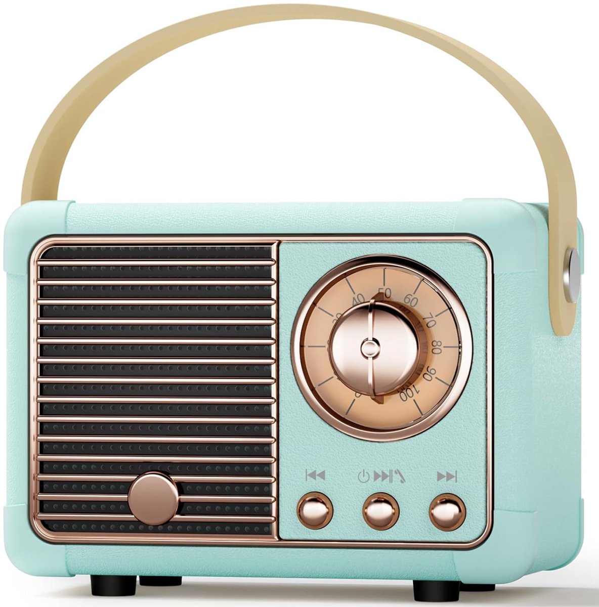 Ynkkvre - Retro bluetooth speaker - vintage decor - draagbare draadloze bluetooth speaker -blauw