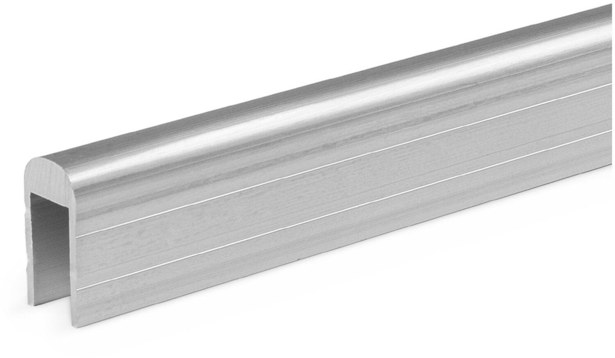 Adam Hall 6225 Aluminium capping with 5 mm Radius for 10 mm Material Aluminium afdekkap voor 10 mm materiaal, 1 meter