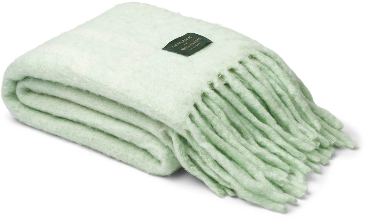 Bongusta plaid - Weekend plaid creme & mint - deken - ecru en muntgroen