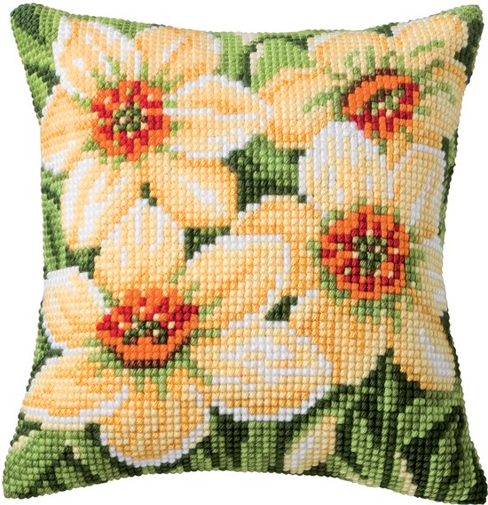 Kit coussin Vervaco de croix Jonquilles - Vervaco - PN-0008718