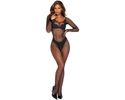 Bodystocking 2061 black – Onesize S t/m L - Verfijnde Zwartheid