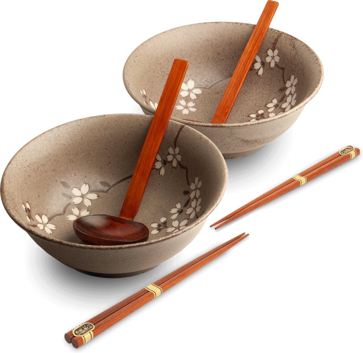 RAMENBOWLSET ANEMOON TAUPE O22 CM/H9CM - 2 PERS