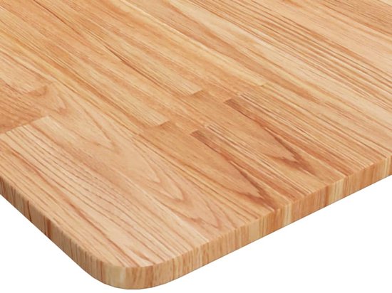 Plateau de table vidaXL - Table - Plateau de table en bois - Tables - Plateau de table carré 90 x 90 x 1,5 cm Chêne massif marron clair