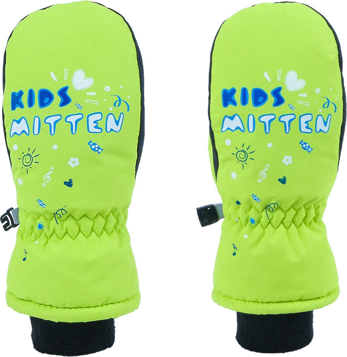 Waterafstotende Skiwanten- Winterhandschoenen-Handschoenen - Sleeën/Skiën/Snowboarden/Buiten Spelen in de Winter - （2-4Jaar Jongens Meisjes- Maat XXS） - Groen