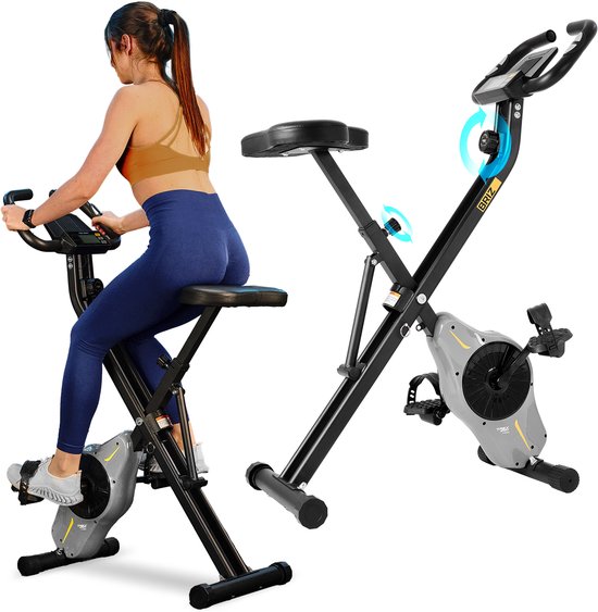 Trex Sport TX-340XB Briz – Opvouwbare Hometrainer – X-Bike Fitnessfiets – Compact & Opklapbaar voor Thuis – Hartslagsensoren – 100 kg