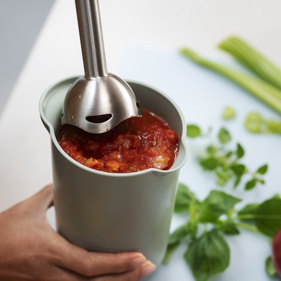 Mepal Mixbeker met deksel Chef it - 1 l - Past in de koelkastdeur - Magnetron- en vaatwasmachinebestendig - Bakspullen - Nordic sage van Mepal — afbeelding 4