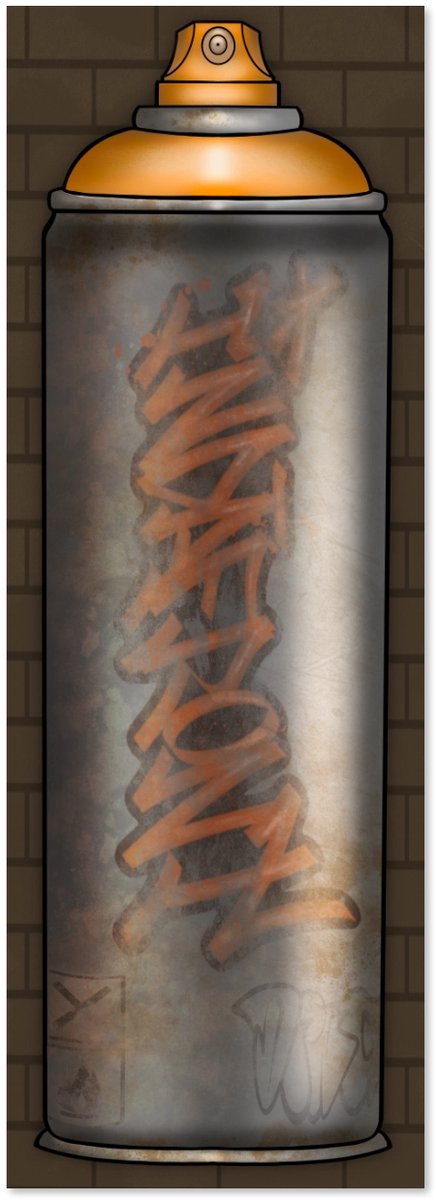 Indafront Spuitbus (Spray Can) Stickers - 25 stuks
