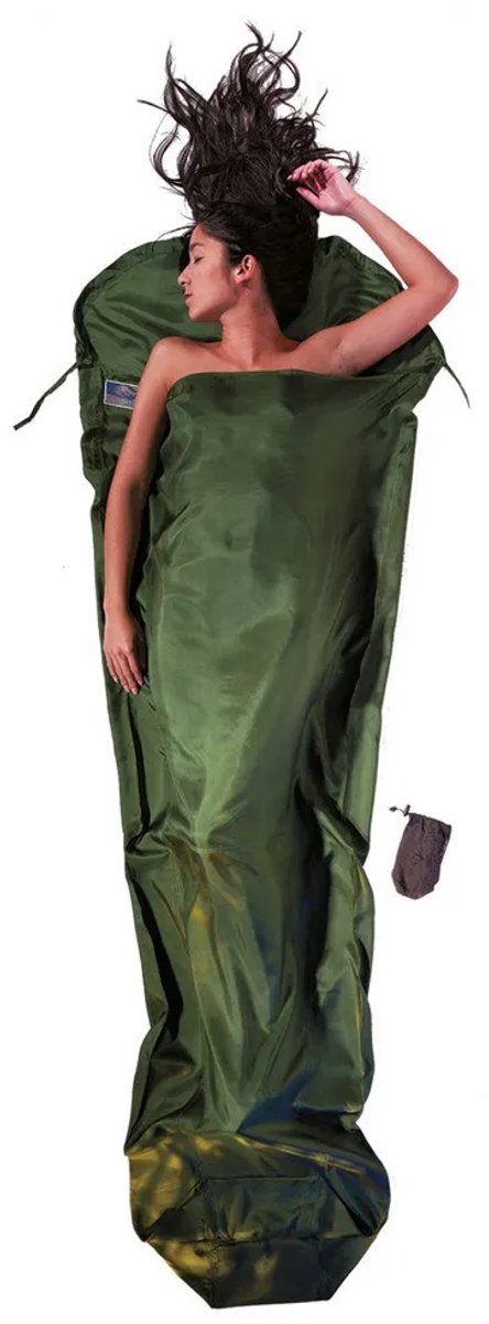 Cocoon Mummyliner - Lakenzak - Zijde - Dark Olive van Merkloos — afbeelding 3