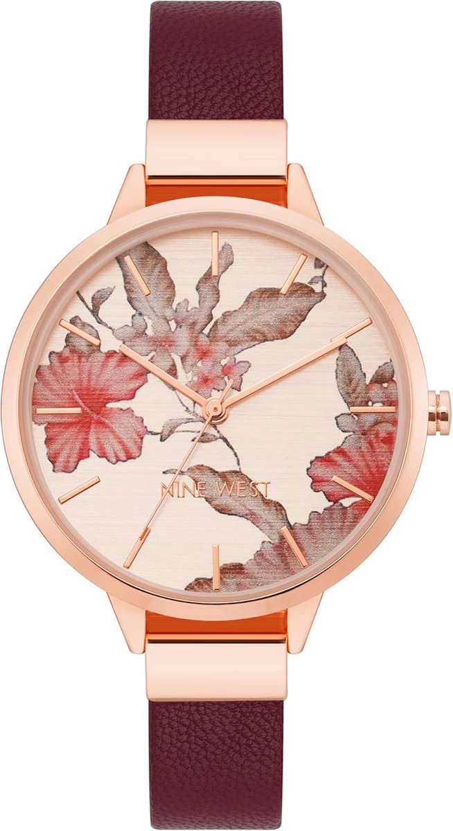 Vrouwenhorloge met Bloem Dial en Kleurige Band
