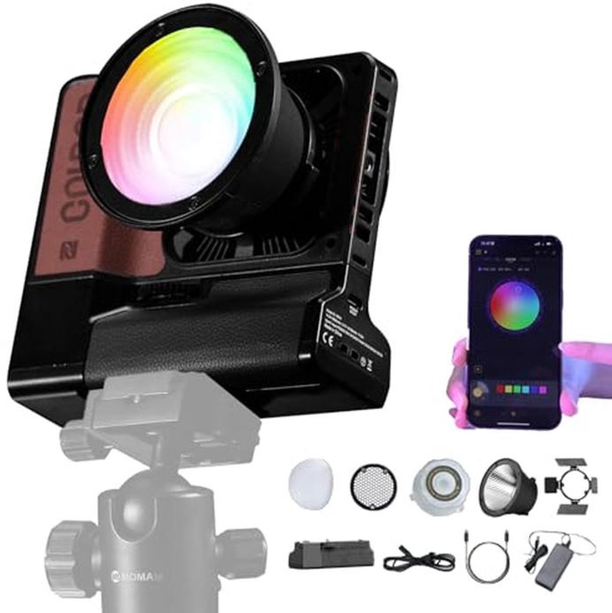 60W RGB Video Light met 2.4G/APP Besturing - Studio Continu Licht met Hoge CRI