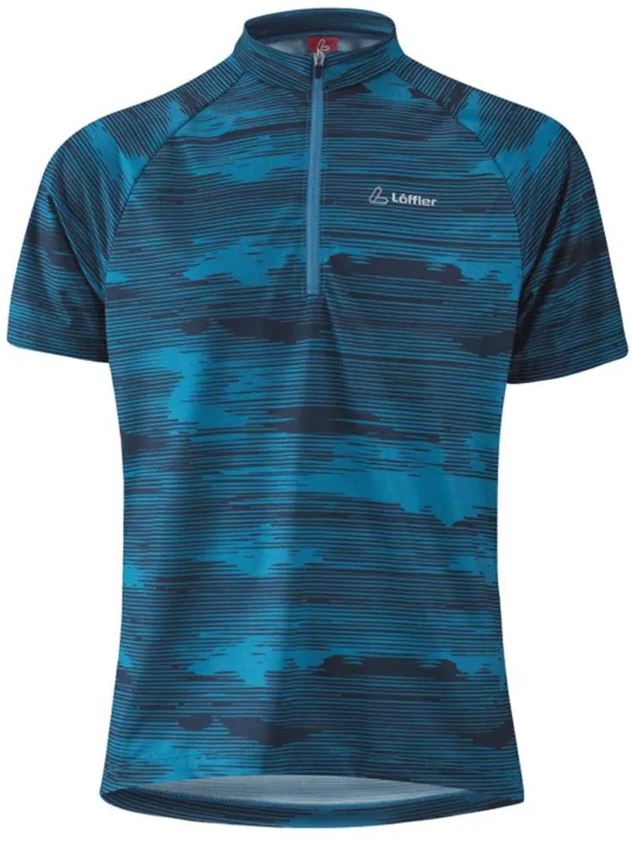 Loeffler Korte Mouw Wielertrui Blauw 116 cm Kinderen