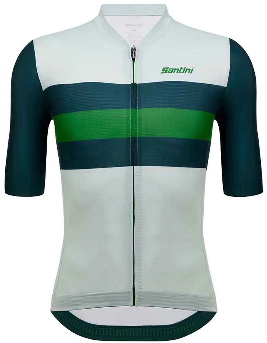 Santini Eco Sleek Bengal Korte Mouw Wielertrui Groen 4XL Man