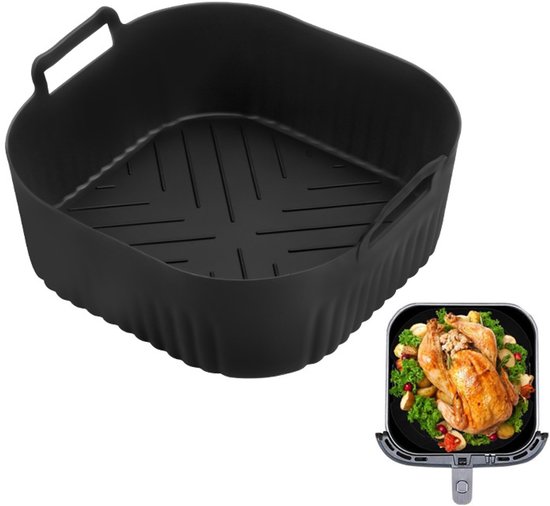 Diboniur Bakplaat voor luchtfriteuse 5-8 l, 2 stuks siliconen