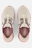 Bovenkant van twee Skechers Slip-Ins Glide-Step Pro instappers in taupe en roze.