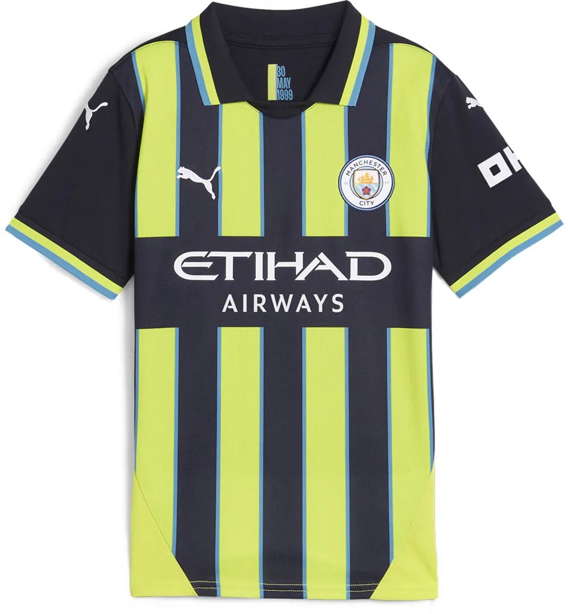 Puma Manchester City Fc 24/25 Weg Korte Mouw T-shirt Junior Geel 5-6 Years Jongens,Meisjes