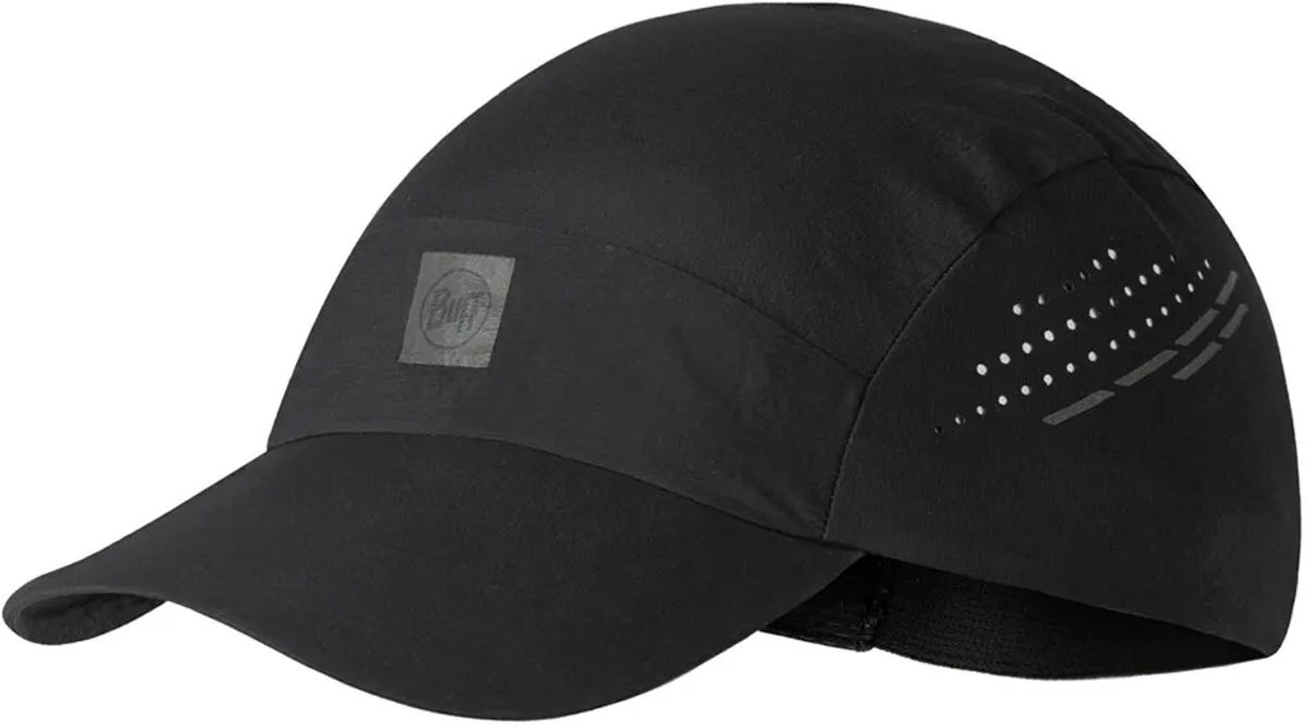 BUFF | Pack Light Cap | Opvouwbare Hardlooppet | Solid Black | 56-59 CM -