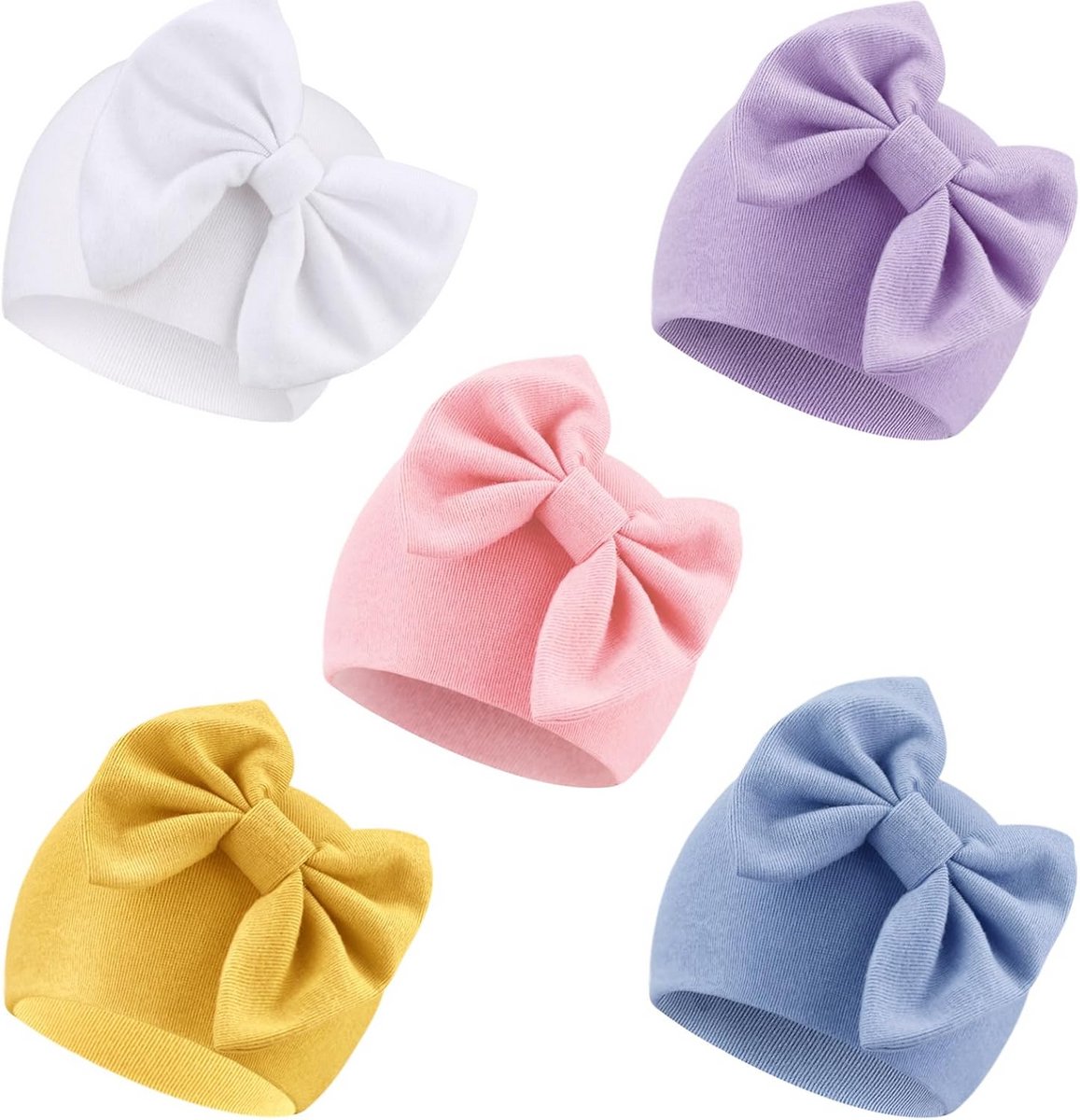 Pasgeboren Baby Hoedjes voor Ziekenhuis - Verpleegkunde Beanie Baby Strik Hoed