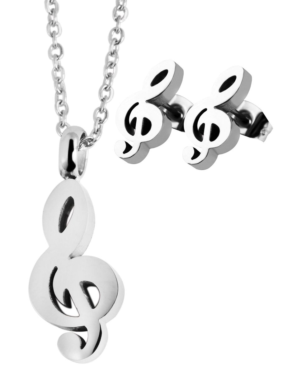 AKZENT Akzent dames sieradenset Viola "Viola" sieradenset van roestvrij staal, ketting met hanger +